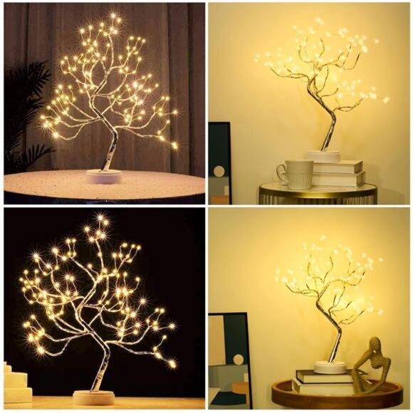 20" 108 LED Tabletop Bonsai Tree Light, DIY Artificial Tree Lamp, Battery/USB - Picture 6 of 7